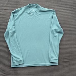 Fabletics Waffle Thermal Shirt Men XL Arctic Wave Polyester Outdoors Athleisure.